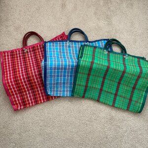 3 VTG Mexican Market Mesh Tote Bags